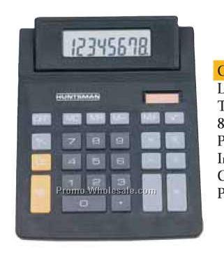 6-1/8"x8"x7/8" 8 Digit Large Display Desk-top Calculator W/ Tilted Panel