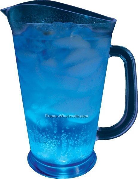 60 Oz. Blue Light Up Pitcher W/ 5 White LED Lights