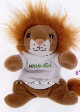 8" Laying Lion Beanie Animal