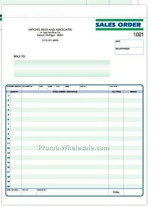 8-1/2"x11" 3 Part Invoice Formatted Snap Set