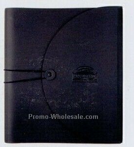8-1/2"x11" Premium Leather Flap Roll Journal (Recycled Leather)