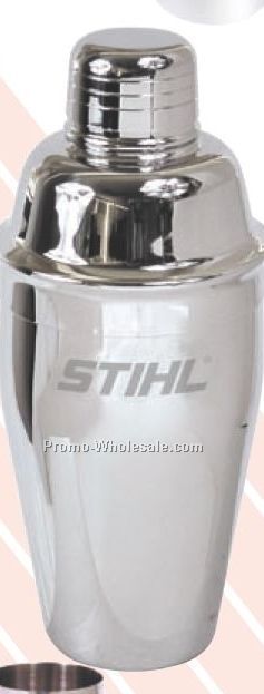 8-1/2"x3-1/2" 18 Oz. Polished Stainless Steel Martini Shaker - Print