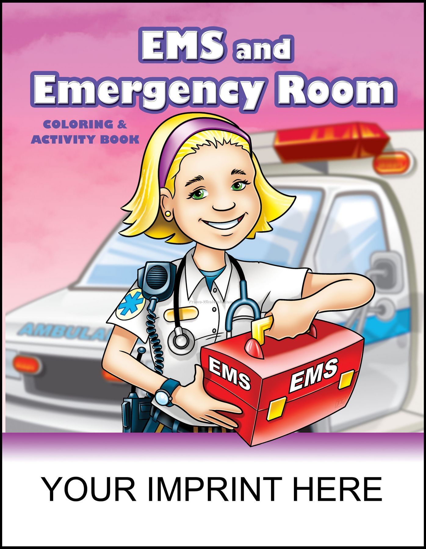 8-3/8"x10-7/8" Ems & Emergency Room Coloring & Activity Book