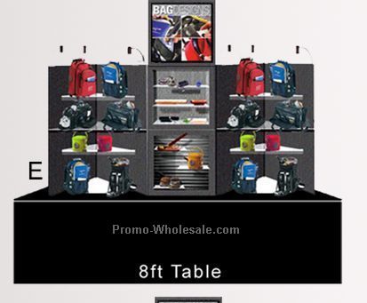 8-ft. Table Top Display (1 Light Box/ 1 Adjustable/ 1 Slat/ 6 Triangle)