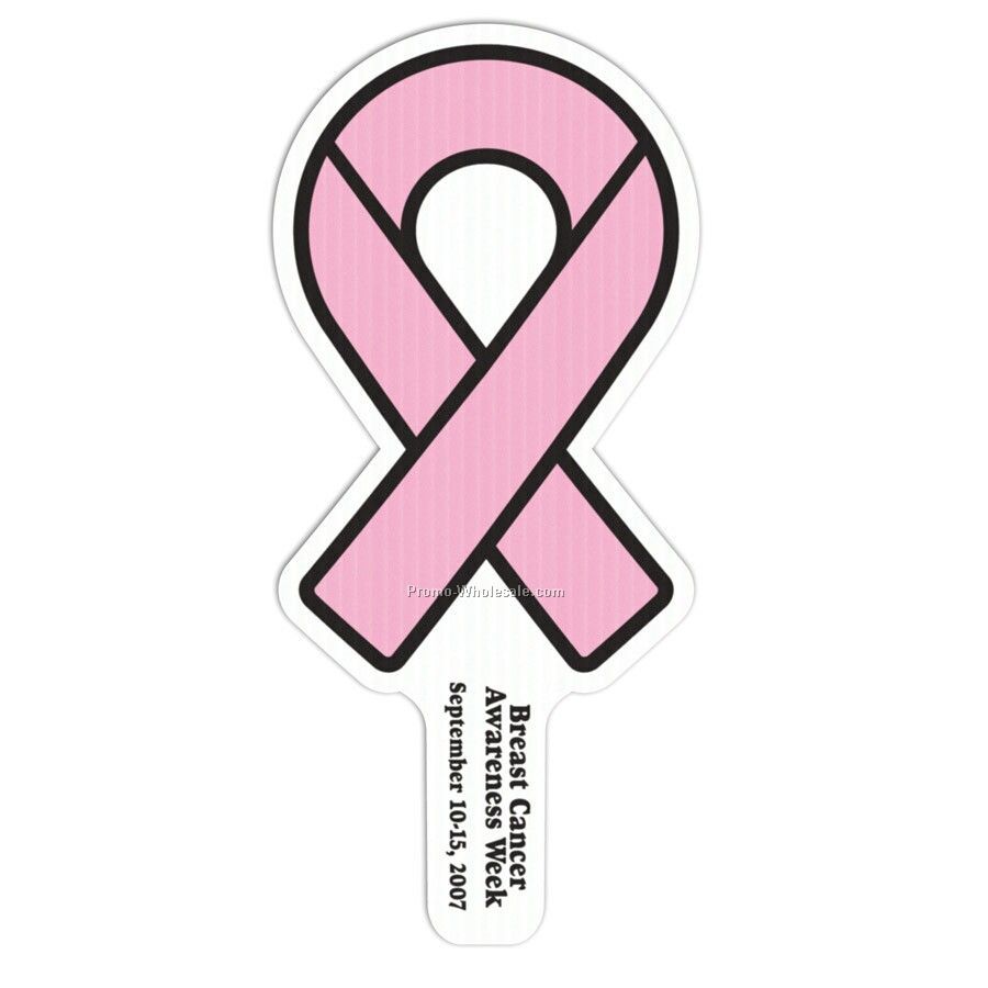 8"x12" Awareness Ribbon Standard Hand Fan