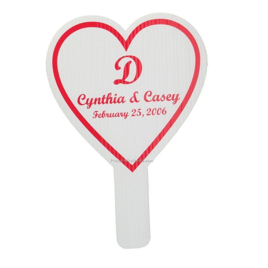 8"x12" Heart Standard Hand Fan