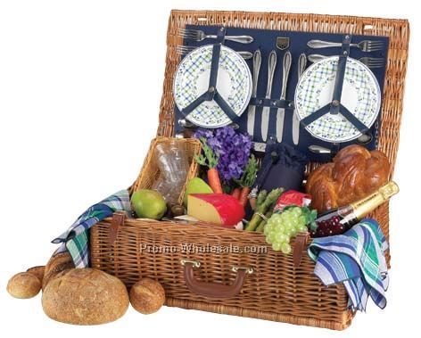 8"x23"x15" Casual Picnic Basket For 4 People