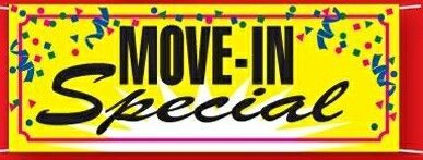8'x3' Stock Printed Confetti Banners - Move-in Special