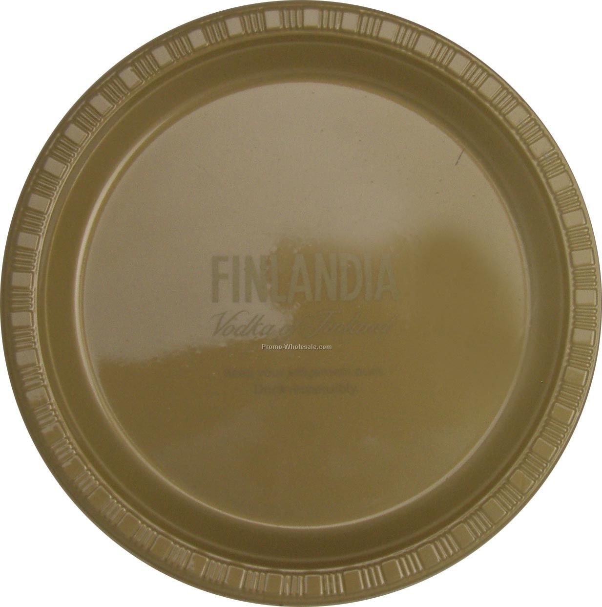 9" Old Gold/ Glittering Gold Colorware Paper Plate