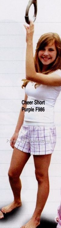 Adult Flannel Cheerleader Shorts (2xl)