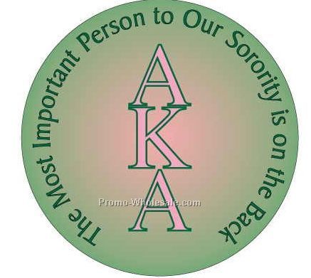 Alpha Kappa Alpha Sorority Letters Round Mirror W/ Full Mirror Back(2-1/2")