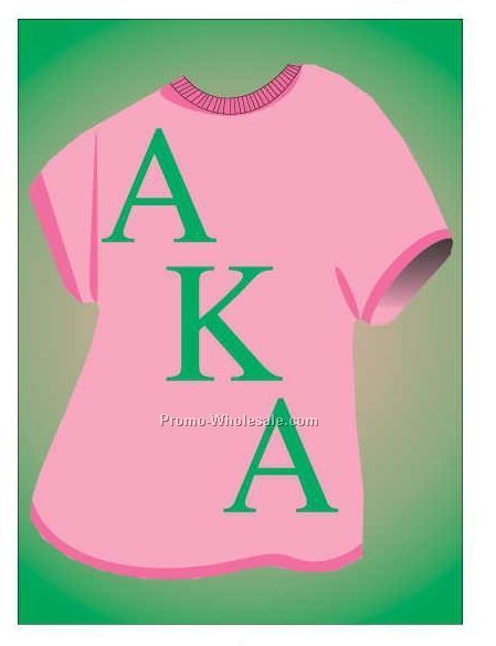 Alpha Kappa Alpha Sorority Shirt Badge W/ Metal Pin (2-1/2"x3-1/2")