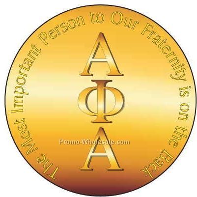 Alpha Phi Alpha Fraternity Letters Round Mirror W/ Full Mirror Back(2-1/2")