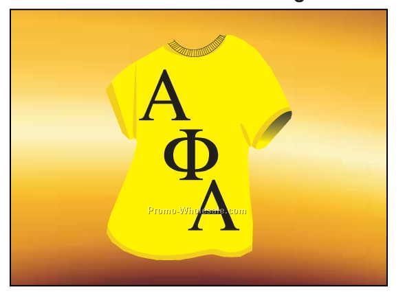 Alpha Phi Alpha Fraternity Shirt Badge W/ Metal Pin (2-1/2"x3-1/2")