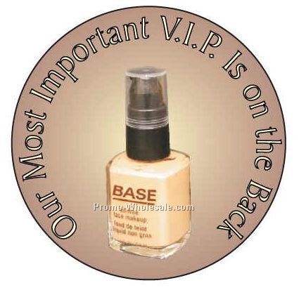 Base Foundation Round Photo Hand Mirror W/ Full Mirror Back (2-1/2")