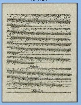 Bill Of Rights Historical Document (Original Or Retyped Set) 11"x14"