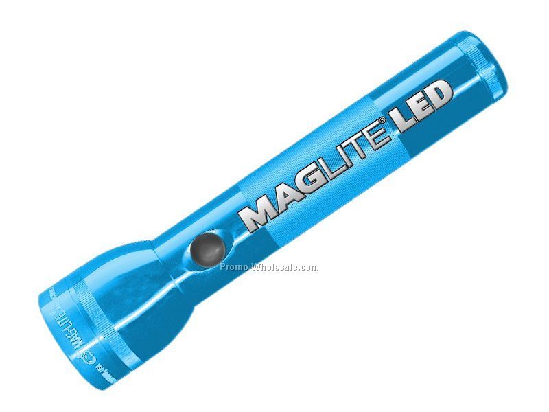 Blue 2 D Cell Mag Lite LED Flashlight