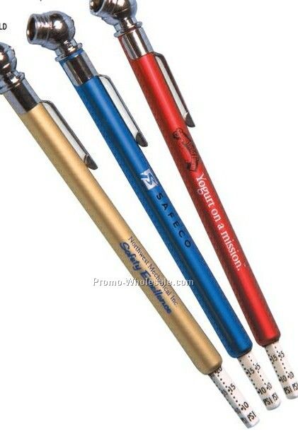 Blue Aluminum Tire Pressure Gauge