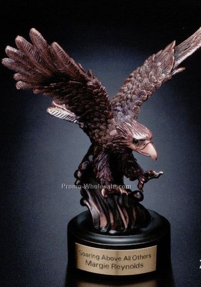 Bronze Plated Landing Eagle 7"