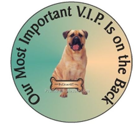 Bullmastiff Dog Round Hand Mirror W/ Full Mirror Back (2-1/2")