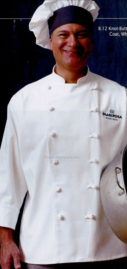 Chef Designs 12-knot Button Down Chef Coat (S-xl)