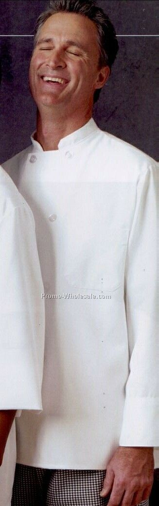 Chef Designs Long Sleeve 8 Pearl Button Chef Coat W/ Pocket (2xl-5xl)
