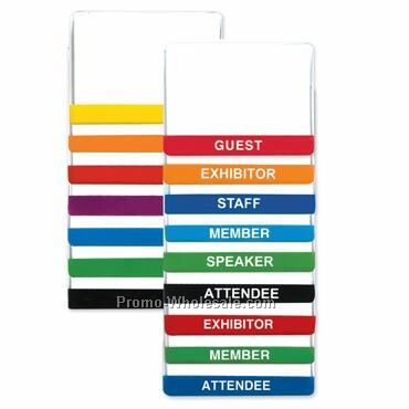 Color Bar & Title Bar Vinyl Nametag Holders Combo Attachment