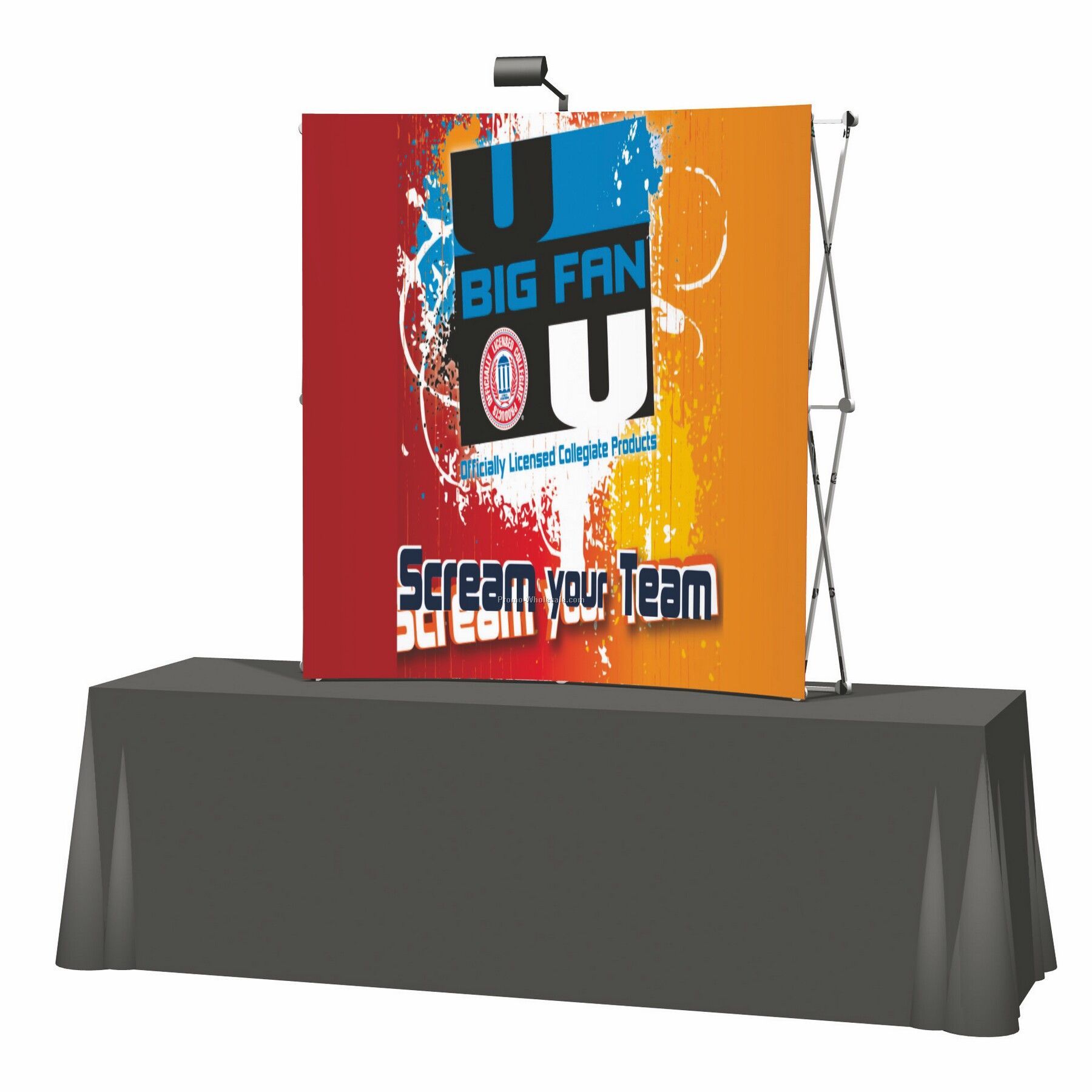 Curve Tabletop Billboard Pop-up Display W/ Face Graphic 6'