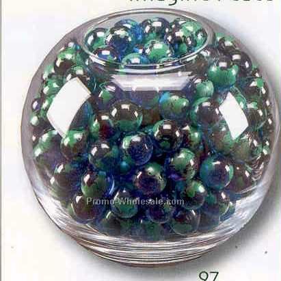 Deluxe Round Glass Bowl (Holds 200 Marbles)