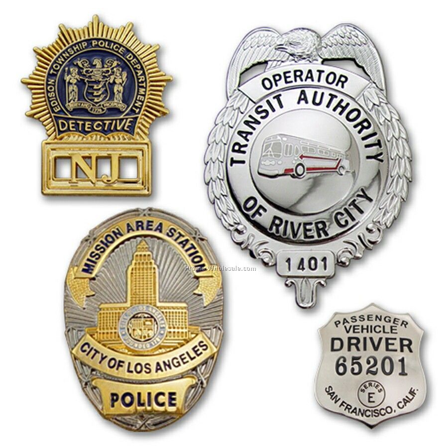 Die Cast Security Officer Badge (2-1/2")