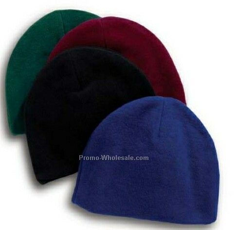 Eco Fleece Beanie Cap - One Size (Maroon Red)