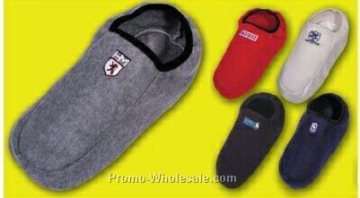 Embroidered Lightweight Fleece Flops Fleece Slipper