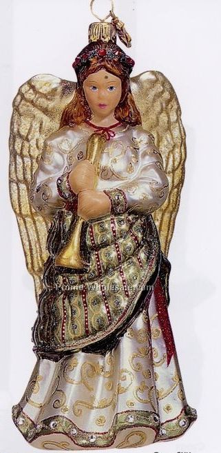 European Blown Glass Ornament Collection/ Christmas Angel