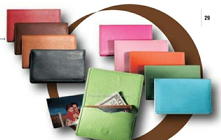 Florentine Leather Magnetic Business/ Credit Card Holder