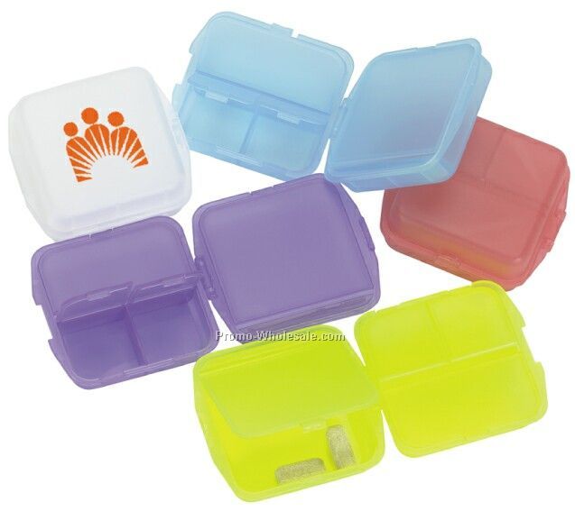 Four-compartment Pill Box For Traveling