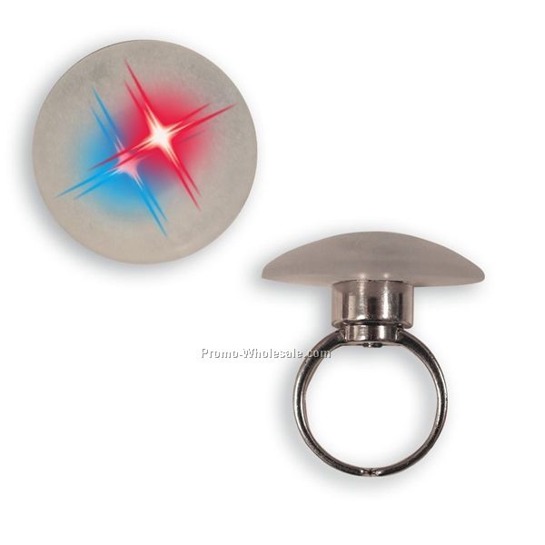 Frosted Light Up Ring (Blue/ Red Led)