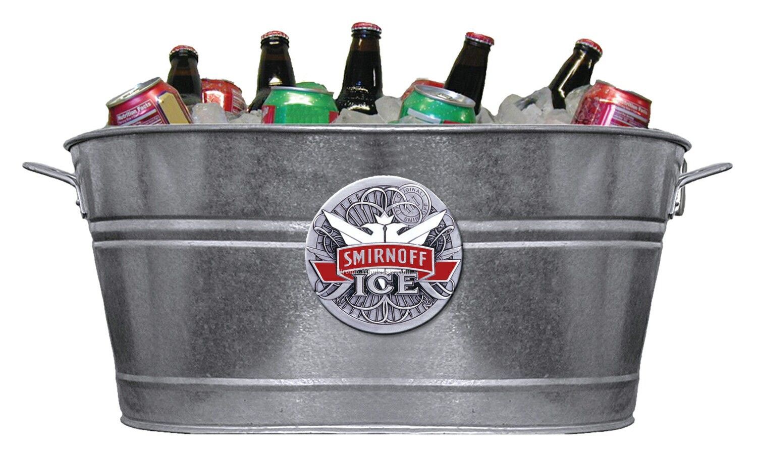 Galvanized Beverage Tub W/ 4" Applique