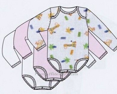 Girls Prints Variety Long Sleeve One Piece / Onesie (Newborn-large)