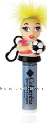 Girls Soccer Goofy Group Clipz Holder With Lip Balm