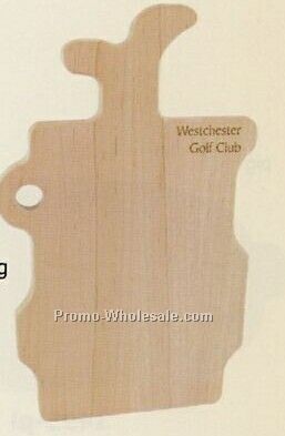 Golf Bag Shaped Wood Cutting Board