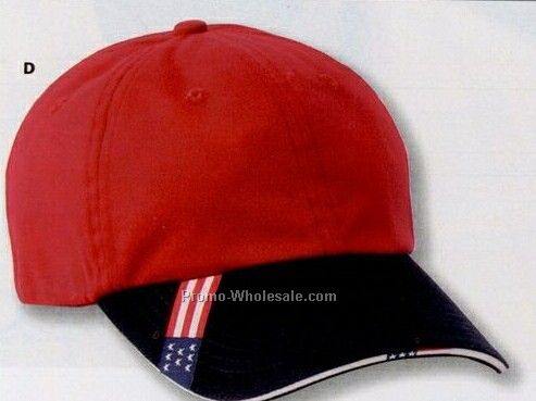 Harriton Unstructured Cap With Sandwich Bill