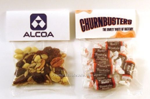 Header Card Packs Clear Cello Bag W/ 1/2 Oz. Mini Pretzels