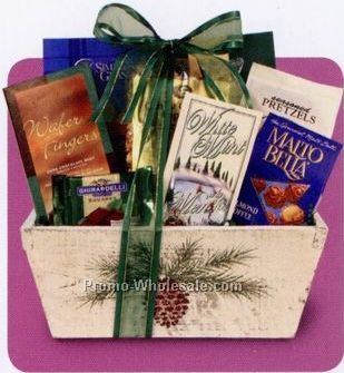Holiday Blue Green Pine Gift Box