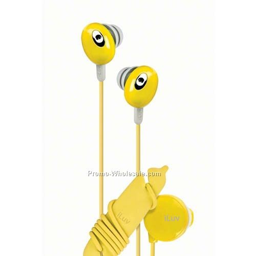 Iluv In-ear Stereo Earphone With Volume Control - Yellow
