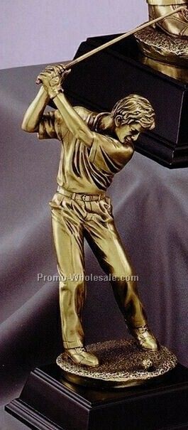 Imperial Series Elegant Resin Gold Sculpture - 10" Male Driver