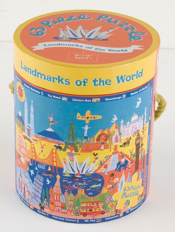 Landmarks Of The World 63 Piece Puzzle