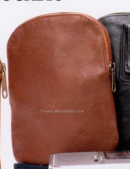 Leather Sparepocket Pouch W/ Zipper & Clip (Full Grain)