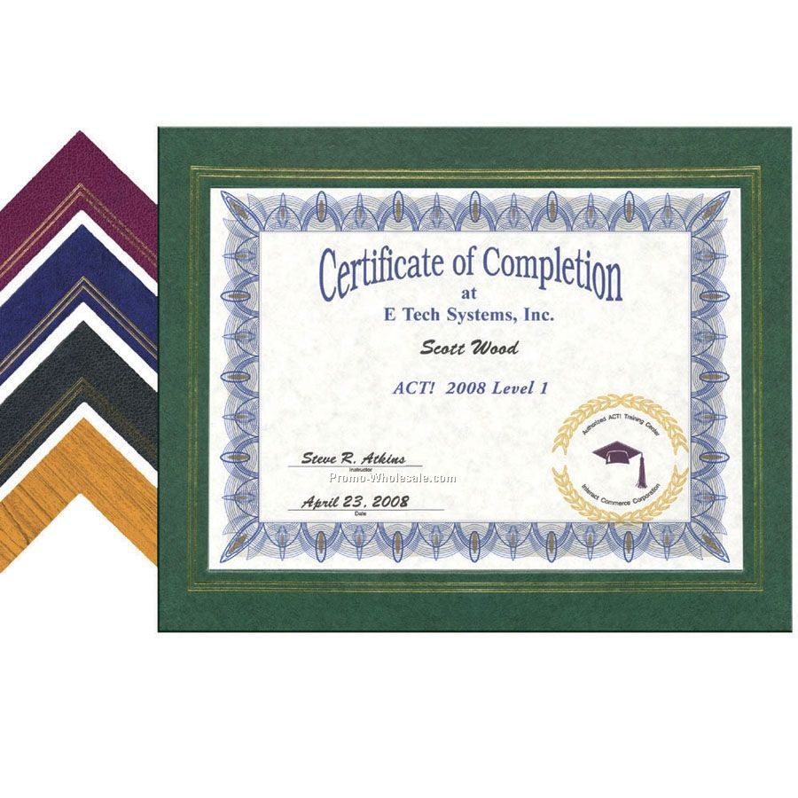 Leatherette Certificate Frame