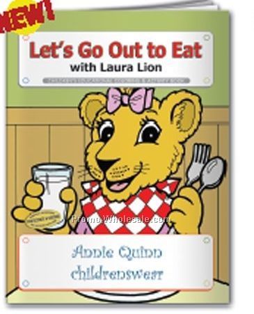 Let's Go Out To Eat With Laura Lion Coloring Book