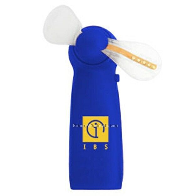 Light Up Name Fan - (Translucent Or Solid Body) Blue